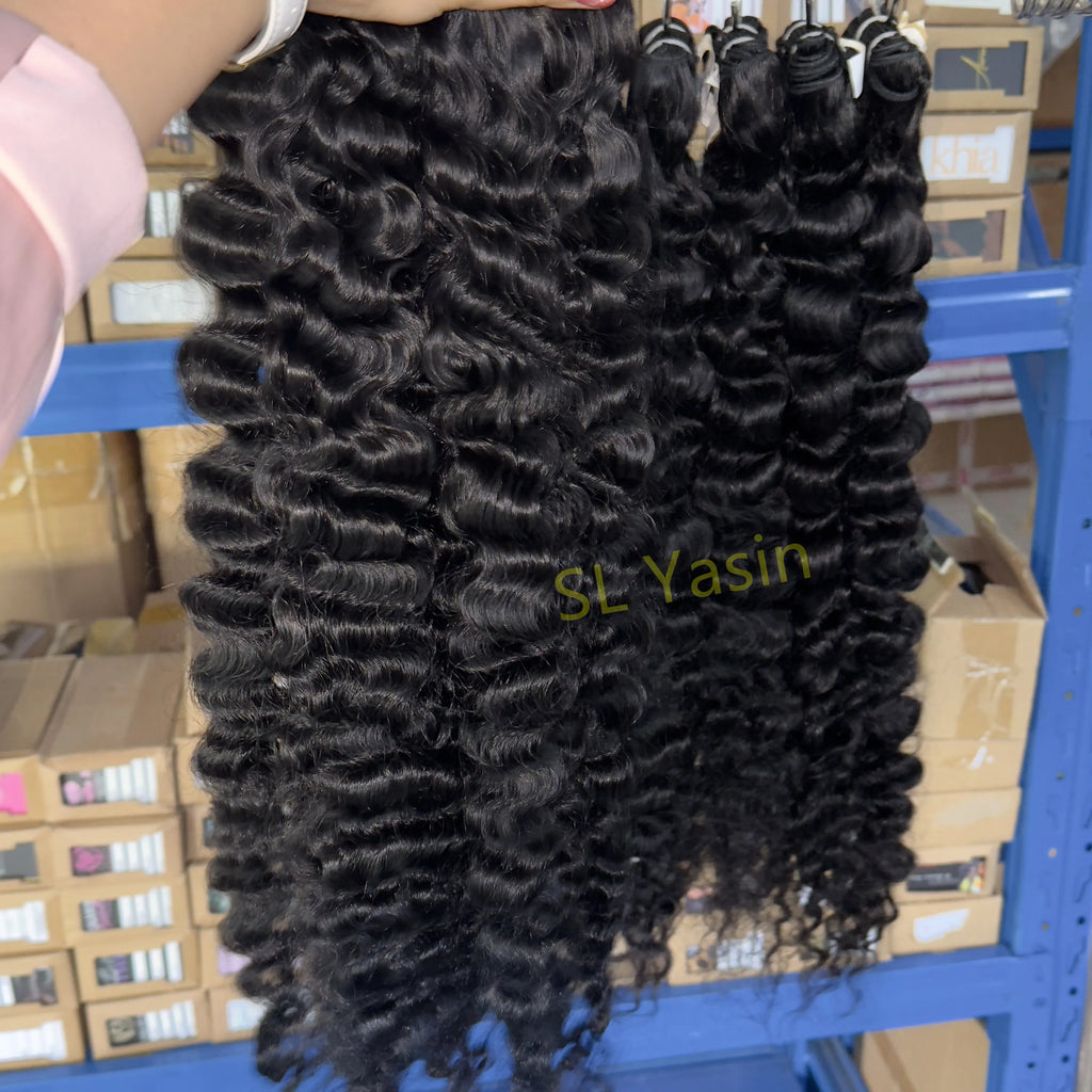Wholesale Human Hair Extensions Cuticle Aligned Cambodian Hair Raw Burmese Curly Hair Bundles