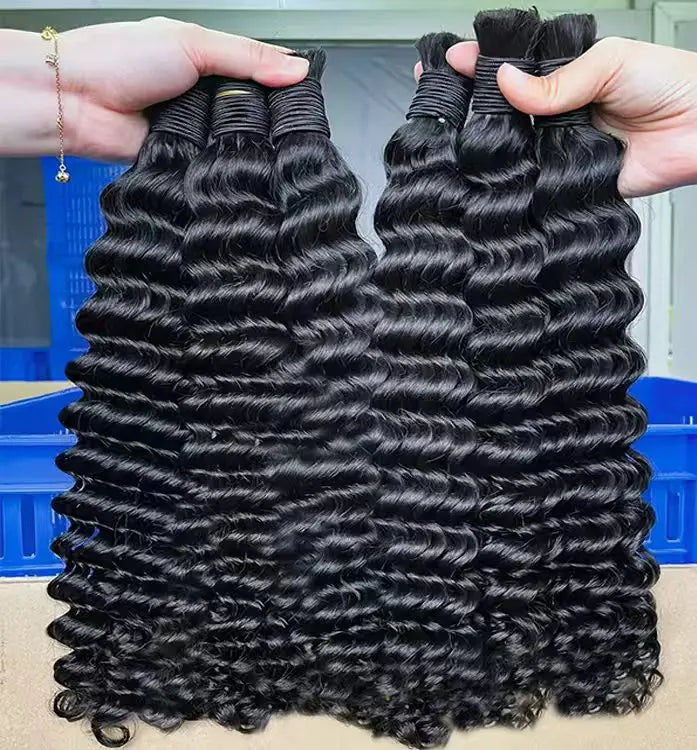 Wholesale Deep Wave Bundles Human Hair With Defined Deep Wave Texture High Density Cuticle Aligned Bundles for Women