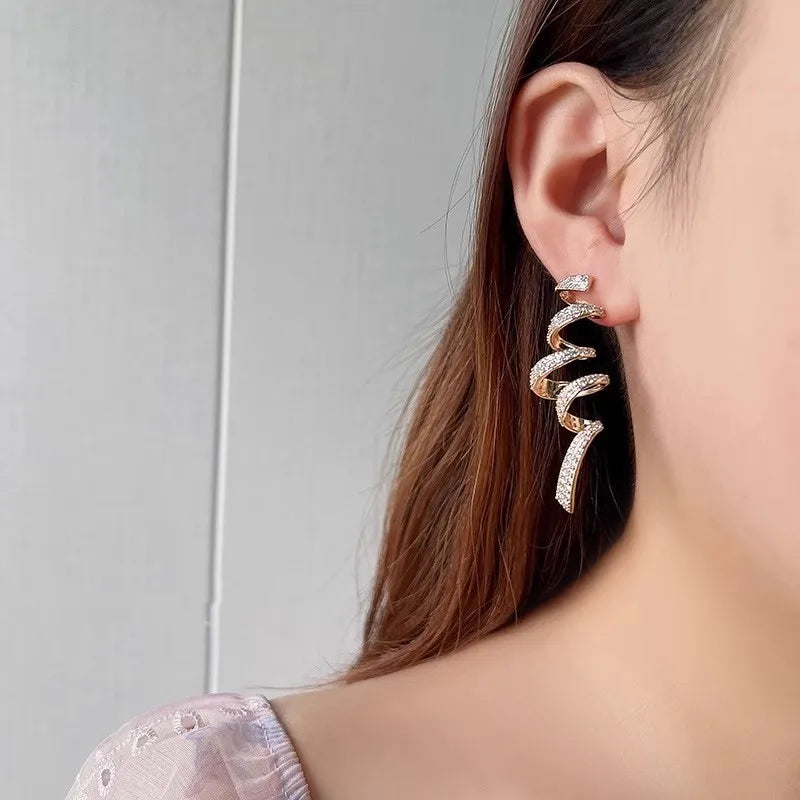 Aimibeaga Hair Clips 12 Cm Rhinestone Elegant Women Daily Use White Gold Color High Quality Cardboard Packaging Model E3510